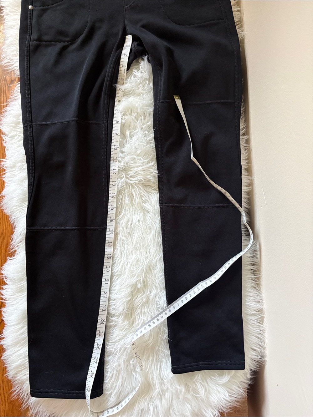 Athleta Black Skinny Pull-On Fleece Lined Ponte Pants - Picture 9 of 9